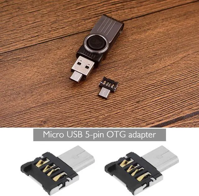Alt view image 2 of 7 - 10Pcs Micro USB OTG Adapter Replacement Micro USB 2.0 5pin OTG Adapter Connector Compatible with Android Phones Electronic Accessories