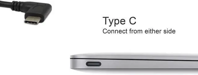 Alt view image 6 of 7 - USB C OTG Cable Type C 3.1 Male Cable High Speed USB 3.0 (Type A) Female to USB 3.1 C (Type C) Male Left or Right 90 Degree Angle OTG Sync & Charge Converter Adapter Cable Cord(3.0F-CM 7inch)