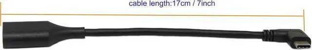 Alt view image 5 of 7 - USB C OTG Cable Type C 3.1 Male Cable High Speed USB 3.0 (Type A) Female to USB 3.1 C (Type C) Male Left or Right 90 Degree Angle OTG Sync & Charge Converter Adapter Cable Cord(3.0F-CM 7inch)