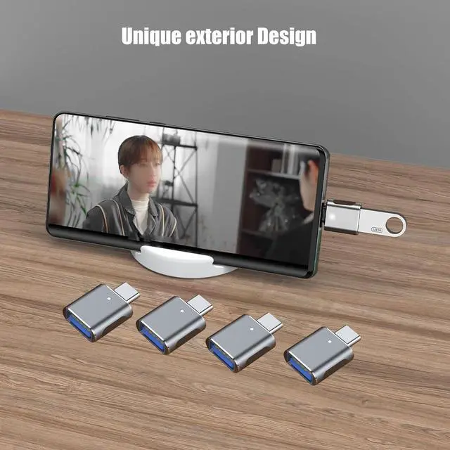 Alt view image 6 of 6 - 5 Pack Typec/USB c to USB Adapter OTG Converter with 5/10 Gbps High Speed Data Transfer USB to USBC Adapter Compatible with  iWatch iPhone 16/15 MacBook  etc.