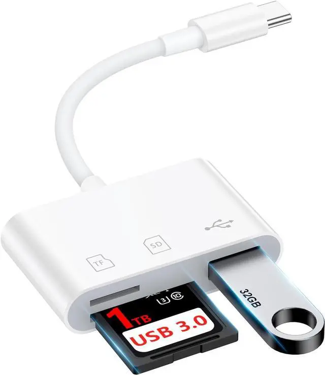Main image of USB C SD Card Reader Digital Camera Adapter for iPhone 16e/16 Plus/16 Pro Max/16/15  Galaxy S25 Ultra S24 FE S23 Plus S22 Type C Micro SD Card Memory Card Reader for Android iPad/MacBook Laptop