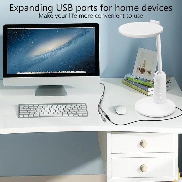 Alt view image 4 of 7 - USB C to Dual USB Female Splitter Cable USB C OTG Charge Adapter Cable with USB C Female and USB A Female Extender Hub for Printer/USB Keyboard/Flash Drive/Laptop/LED-0.3M (1 to 2)