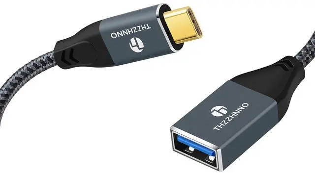 Alt view image 2 of 5 - USB C to USB Female Cable 1.6FT 10Gbps Type C Male to USB Type 3.0 Female OTG Cable Compatible with MacBook Pro LG G6 G5 V20