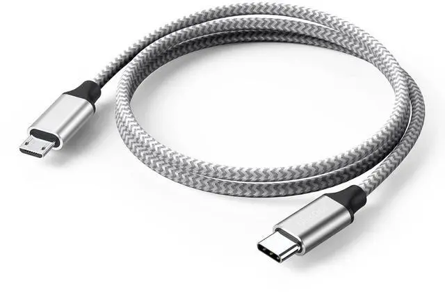 Main image of USB C to Micro USB Cable 3.3ft Type C Adapter Cable Braided Male to Male for Charging & Data Transmission (1M)