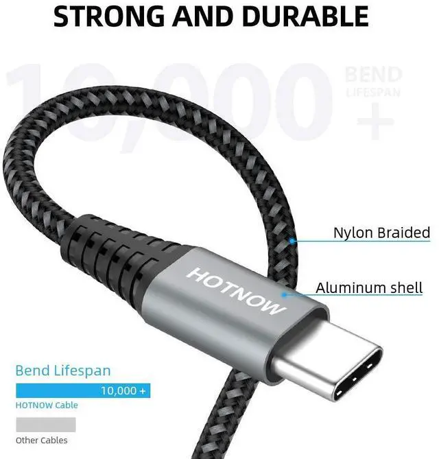 Alt view image 2 of 7 - USB C to Micro USB OTG Cable 3FT 2 Pack USB-C to Micro USB Charging Cable Support Charge & Data Transmission