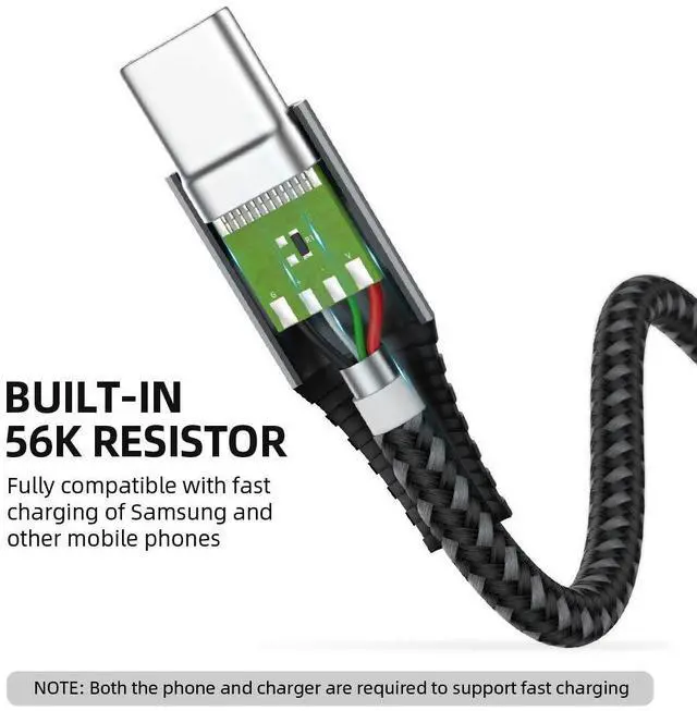 Alt view image 7 of 7 - USB C to Micro USB OTG Cable 3FT 2 Pack USB-C to Micro USB Charging Cable Support Charge & Data Transmission