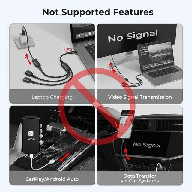 Alt view image 2 of 7 - USB C to 3 USB Adapter 1FT USBC Male to 3-Port USBA OTG Splitter Thunderbolt 4 Type C to Multiple USB Y Cable Converter for MacBook Pro  iPhone 16 Mac Flash Drive Keyboard Printer S24