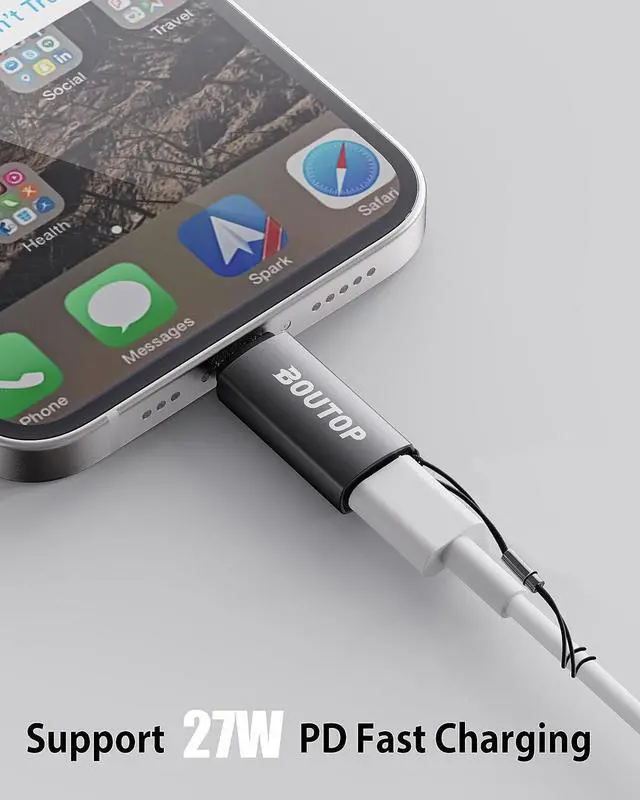 Alt view image 3 of 6 - [ MFi Certified] USB C to Lightning Adapter Support 18W PD Fast Charging Compatible with iPhone iPad iPod (1 Pack)