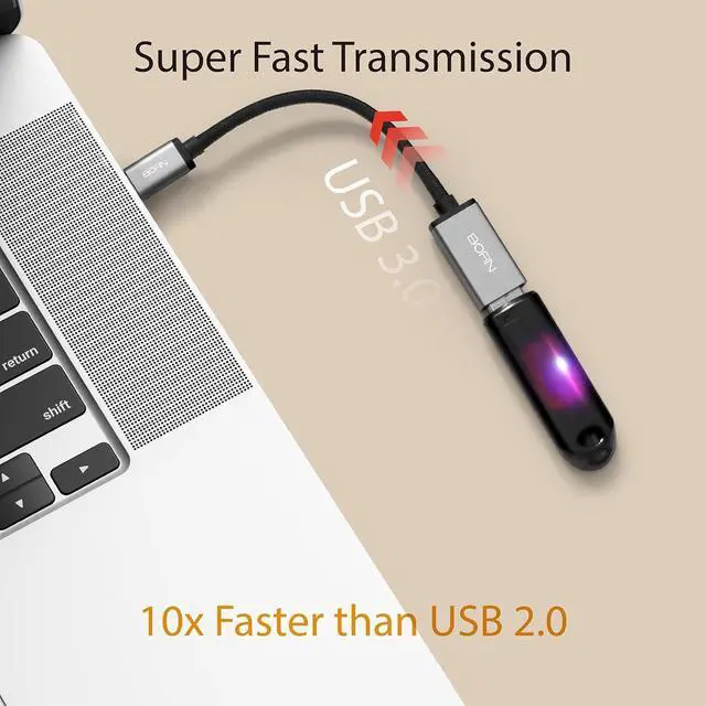 Alt view image 3 of 7 - USB Type C to USB 3.0 Adapter [2 Pack] Male to Female USB Adapter OTG Cable for iPhone 16/15 Galaxy S24/S23 and MacBook Pro/Air