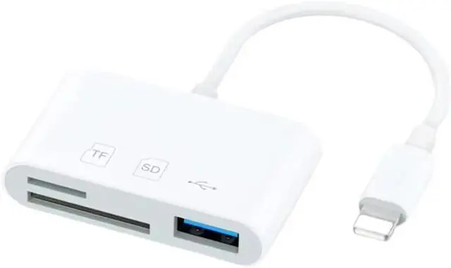 Main image of 3-in-1 Multifunction OTG USB Type A SD and MicroSD/SD to Lighnting Adapter for ipad iPhone 12/12 mini/12 Pro/12 Pro Max 13/13 mini/13 Pro/13 Pro Max 14/14 Pro/14 Pro Max/14