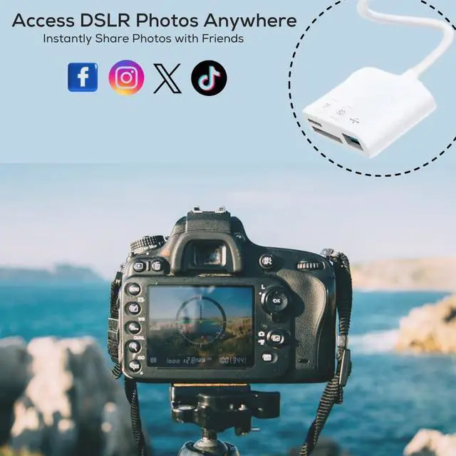 Alt view image 5 of 7 - 3-in-1 Multifunction OTG USB Type A SD and MicroSD/SD to Lighnting Adapter for ipad iPhone 12/12 mini/12 Pro/12 Pro Max 13/13 mini/13 Pro/13 Pro Max 14/14 Pro/14 Pro Max/14