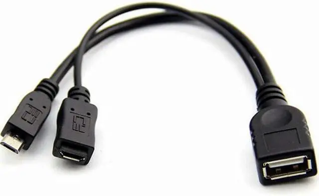 Alt view image 3 of 5 - (2 Pack) 2-in-1 Micro USB (OTG Cable with Power) Adapter Replacement for Fire Stick 4K /Host Devices/PlayStation Classic etc