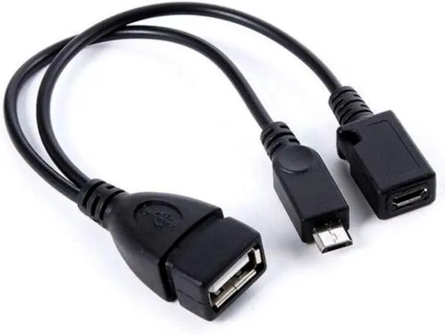 Alt view image 4 of 5 - (2 Pack) 2-in-1 Micro USB (OTG Cable with Power) Adapter Replacement for Fire Stick 4K /Host Devices/PlayStation Classic etc