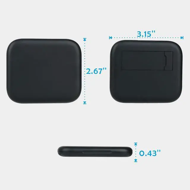 Alt view image 6 of 7 - USB C to C Cable 11.3 with 3 OTG Adapters Type C Female to USB A/Micro/iOS Device in Pocket Case with Mirror Inside Black