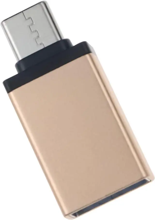Main image of USB C to USB 3.0 Adapter Aluminum Alloy USB Type-C Male to USB Female Converter fit for Cell Phone OTG Adapters Cables and Adapters (Gold)