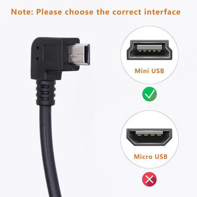 Alt view image 4 of 7 - 90 Degree Mini USB to USB A OTG Adapter Cable 5.5in Left Angle Mini USB 5-Pin Type B Male to USB Type A Female Adapter Cord for Digital Cameras Black 14cm(2 Pack Left)