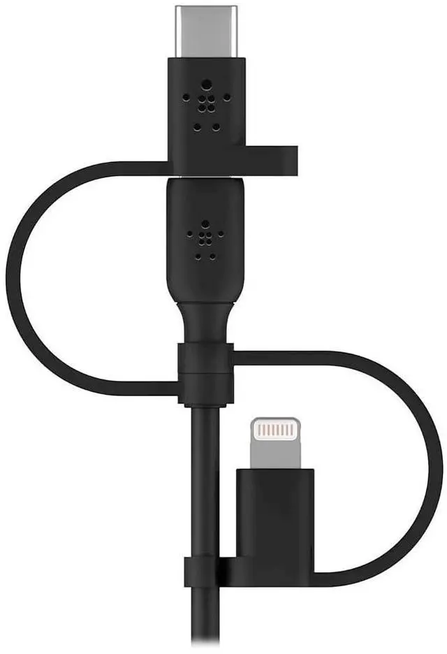 Alt view image 4 of 5 - 3-in-1 Universal USB-A Cable - USB-C Cable Lightning Cable Micro-USB Charging Cable - Charging Cord Boost Charge Charger Designed for  iPhones & iPads Galaxy Tablet Smartphone - Black