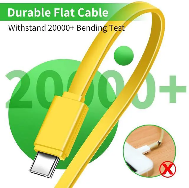 Alt view image 5 of 7 - Multi Charging Cable (2-Pack) 6 in 1 Charger Cord for Multiple Devices Universal Charging Wire Lead with iPhone Type C Micro USB Connectors for Travel Fast Charge Electronics (Multi-Colored)