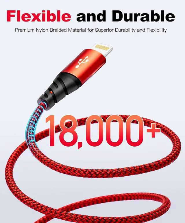 Alt view image 6 of 7 - Multi Charging Cable [2Pack 6ft] Fast USB Charger Cord 3.5A Braided 4 in 1 Chargers for Multiple Devices with Lightning/Type C/Micro USB Ports for Cell Phones/iPhone/ Galaxy/PS/Tablets & More