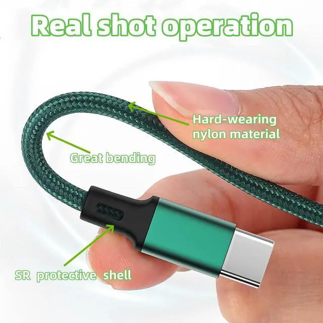 Alt view image 3 of 7 - Multi Charging Cable [3A 4ft 2-Pack] Nylon Braided 4 in 1 USB with 2 Micro USB/2 Type C Port Connector Fast Charger Cord for iPhone 16 15 Pro Max Google  LG Cell Phones Tablets and More