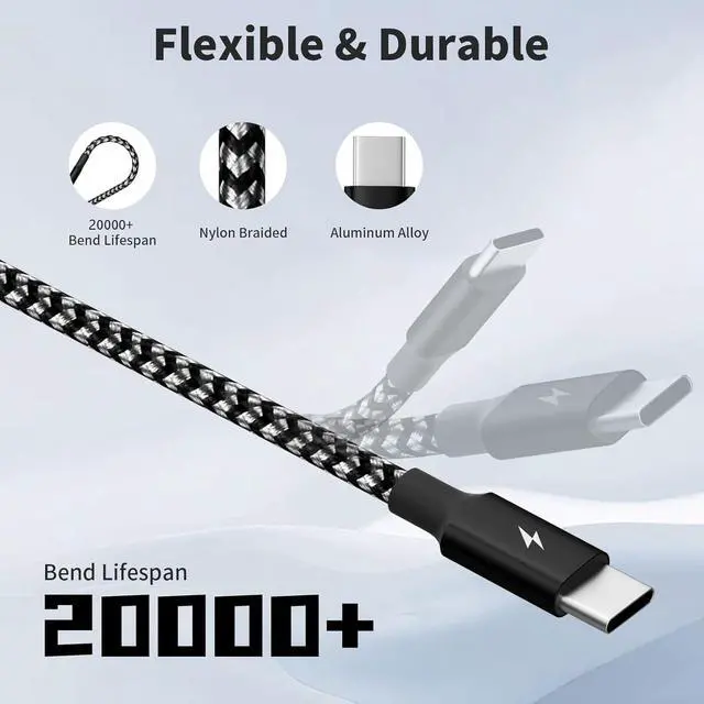 Alt view image 2 of 7 - Multi Charging Cable USB C Splitter Cable 3 in 1 Fast Charging Cord with 3 Type-C Port for iPhone 16 15 Pro Max Galaxy S23 S22 S10 Note 20 Cell Phones Tablets and More 1Pack 5FT