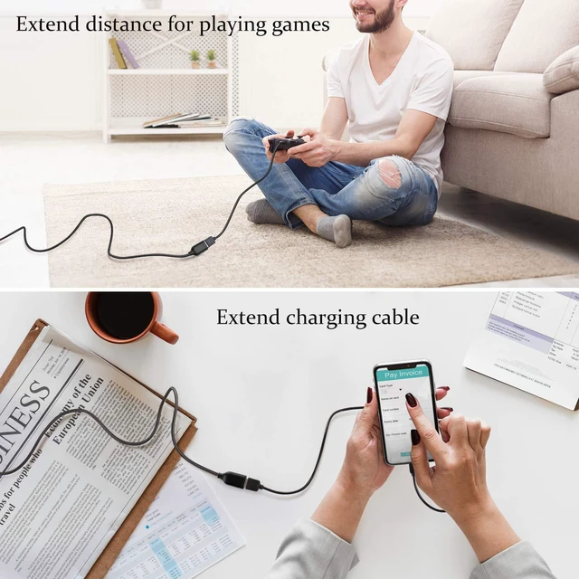 Alt view image 4 of 7 - USB Extension Cable 6FT Type-A Male to Type-A Female Extender Cord