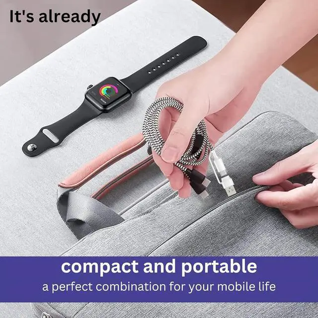 Alt view image 6 of 7 - 4 in 2 Multi Charging Cable for  Watch Charger Upgraded Wireless USB C iWatch Charger Fast Charging with Type C/Light-ning Compatible with iWatch Ultra SE 10-1 i-Phone 16-11 Android (4FT)