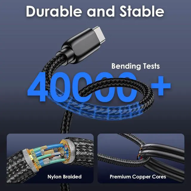 Alt view image 5 of 7 - 240W USB C to USB C Cable Charger 5 in 1 for  Watch Charger Travel Essentials Fast Charging Cable for iWatch iPhone 16/15/14/13 iPad MacBook  S24/S23+ Multi Chargers for All Devices-5FT