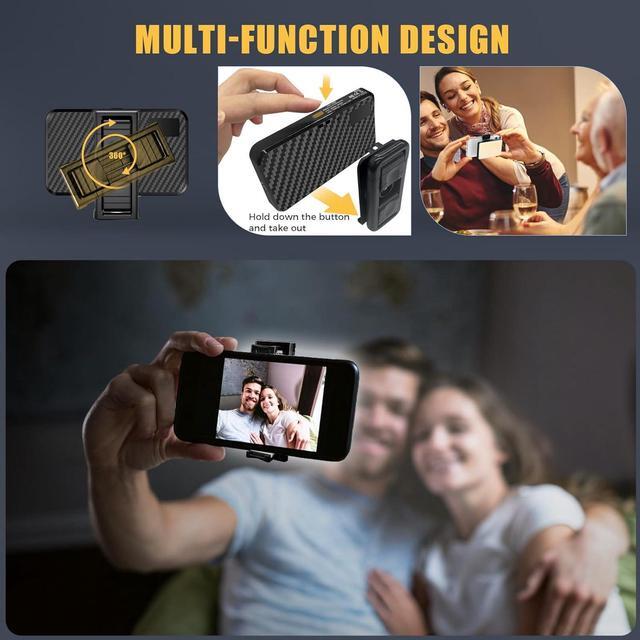 Alt view image 3 of 7 - 168 LED Selfie Light for iPhone Portable Phone Light Clip 3000Mah 3 Modes Rechargeable Alix Earle Lighting for Video Recording for iPhone Camera Laptop iPad Video Conference TikTok Makeup