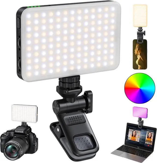 Main image of Phone Light Clip 129 LED Selfie Light RGB Lighting 10 Lighting Modes for iPhone Laptop Camera Portable Fill Light for Selfies Video Conferencing Photography TikTok YouTube Vlog Shooting