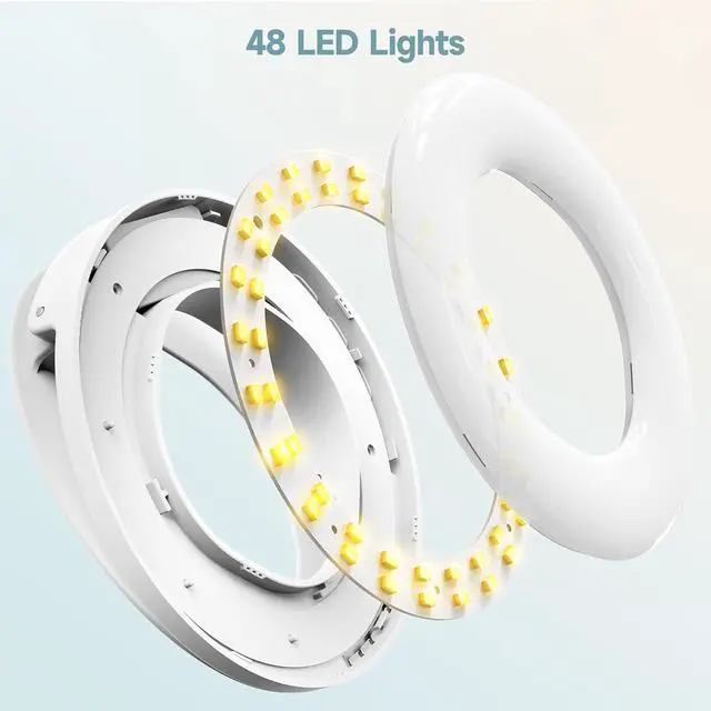 Alt view image 5 of 7 - Clip on Ring Light Rechargeable Selfie Fill Light Portable Selfie Ring Light with 3 Adjustable Light Modes Video Conference Light for iPhone Laptop iPad Zoom Meeting Make up Video