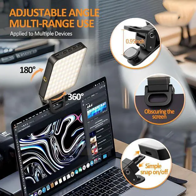 Alt view image 5 of 7 - Magnetic Selfie Light LED Fill Light Compatible with iPhone iPad Laptop Camera Phone Selfie Light for Selfies/Photography/TikTok/Zoom Calls/Video Conference BGD_XJ77