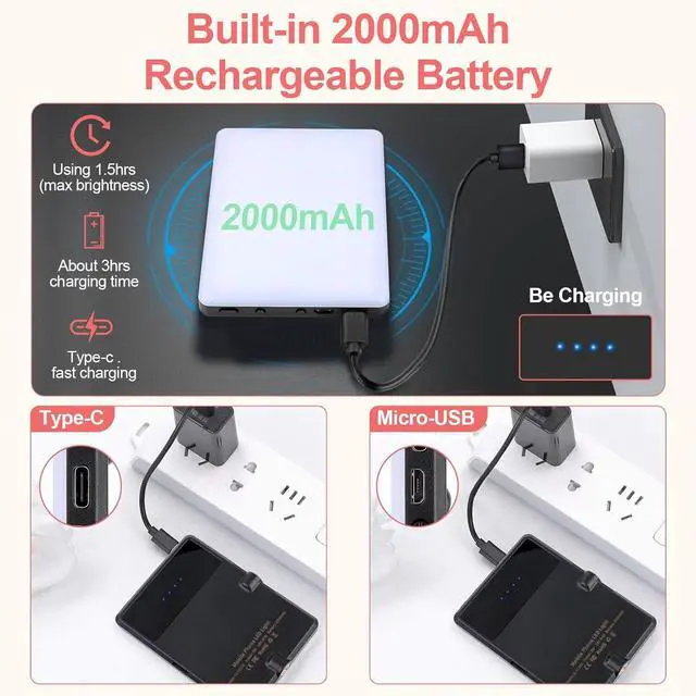 Alt view image 4 of 7 - Rechargeable Clip Fill Video Conference Light Selfie Light for Phone Android Camera iPad Laptop LED Phone for Makeup TikTok Selfie Vlog