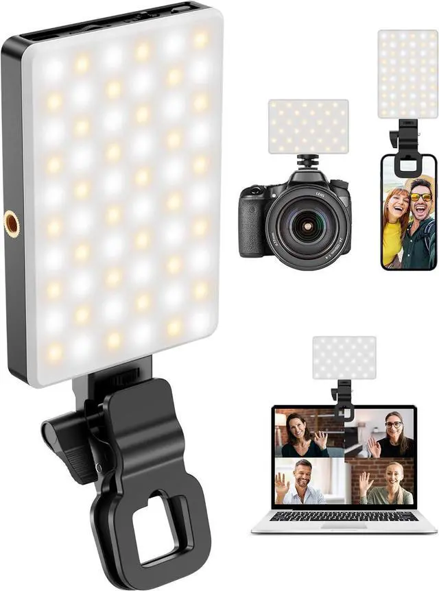 Main image of Selfie Light for iPhone:3000mAh Phone Light Clip with 120 LEDs & CRI95+ Compatible with iPhone/Laptops/Tablets/Cameras for Video Recording/Selfies/Live Streaming/Zoom/YouTube