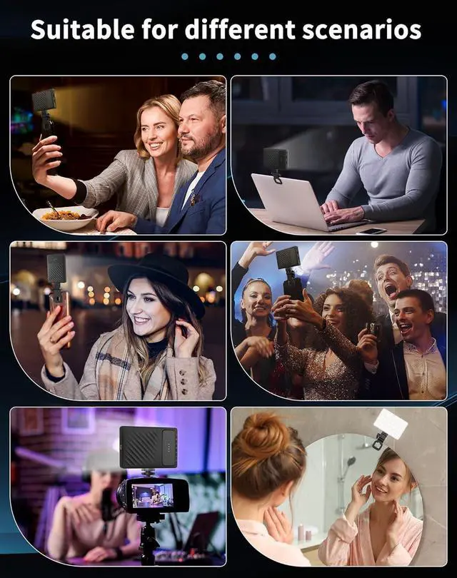 Alt view image 5 of 7 - Selfie Light for iPhone:3000mAh Phone Light Clip with 120 LEDs & CRI95+ Compatible with iPhone/Laptops/Tablets/Cameras for Video Recording/Selfies/Live Streaming/Zoom/YouTube
