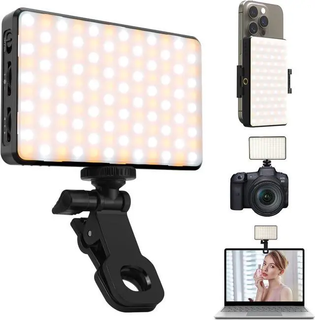 Main image of Selfie Light for iPhone with 120 LEDs 3000mAh Rechargeable Portable Selfie Light Led Phone Light fo Ideal for Video Conferencing Makeup and TikTok. Compatible with Phone Laptop and Camera