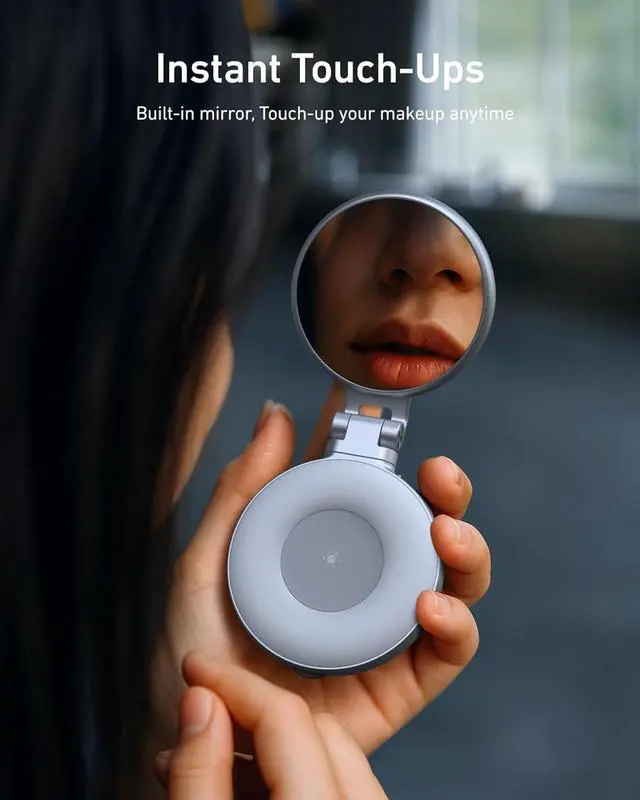 Alt view image 3 of 7 - Magnetic Selfie Light Phone Light Compatible with iPhone Magsafe Selfie Ring Light with Mirror for Selfies/Photography/TikTok/Zoom Calls/Video Conference