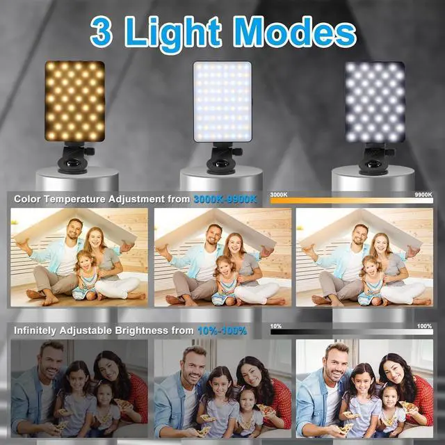 Alt view image 2 of 7 - Portable Selfie Phone Light with Front & Back Clip LED Video Light Photography Lighting Lamp with 3 Light Modes for iPhone Computer Laptop Cameras Vlogging Makeup Tiktok