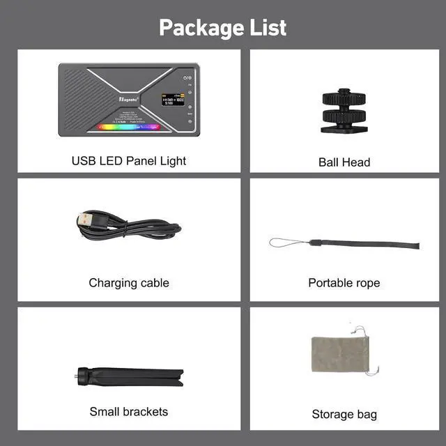 Alt view image 7 of 7 - NA225 Smartphone Photo Selfie Light 10W Portable RGB Video Phone Camera Light App Control 2500-9900K 4000mAh Rechargeable Battery Fill for Studio Photography Vlogging Streaming Live Beauty and Video