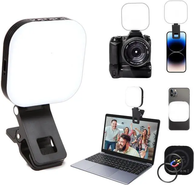 Main image of Video Conference Light Rechargeable with Clip Suitable for Phone Tablets Laptops Cameras with 3 Light Modes and 5 Brightness Levels Suitable for Selfie Makeup Video Conferencing Live Streaming