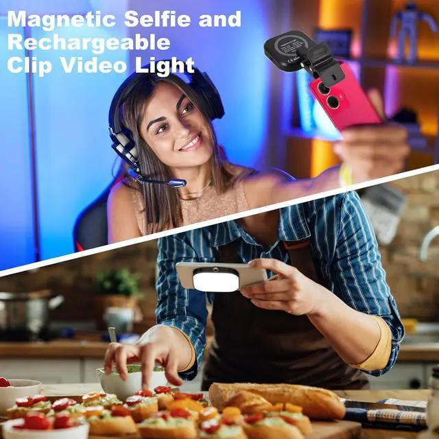 Alt view image 2 of 7 - Video Conference Light Rechargeable with Clip Suitable for Phone Tablets Laptops Cameras with 3 Light Modes and 5 Brightness Levels Suitable for Selfie Makeup Video Conferencing Live Streaming