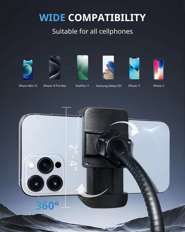 Alt view image 5 of 6 - 12 RGB Ring Light with 50 Tripod Stand & Phone Holder Dimmable Selfie Light for TikTok YouTube Live Streaming & Photography