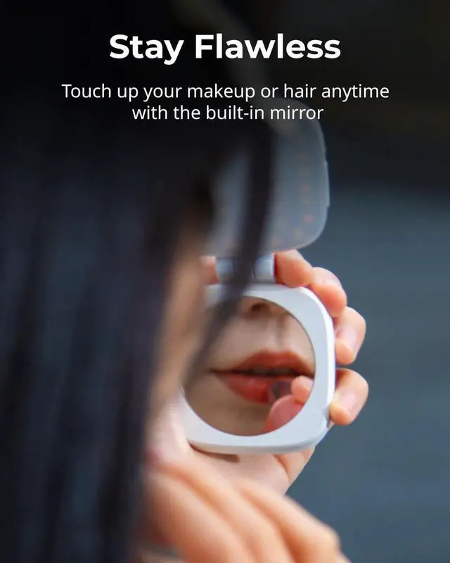 Alt view image 2 of 7 - SmallRig Magnetic Selfie Light for iPhone Phone Light with a Mirror Instant Attachment for MagSafe for Selfies Video Conference Vibe P48 Black