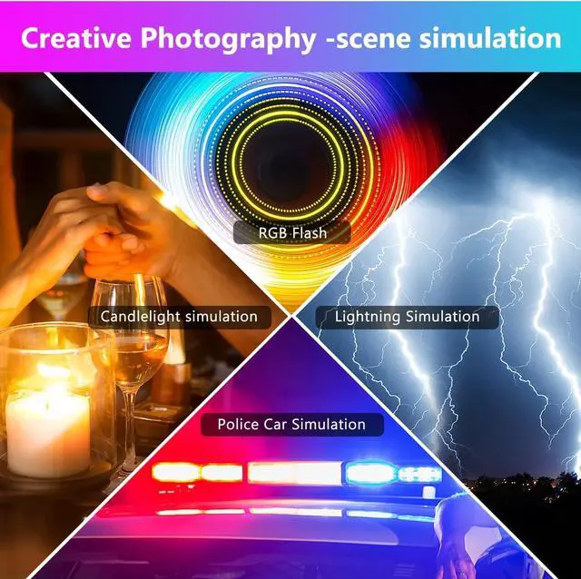 Alt view image 6 of 6 - 12 RGB Ring Light with Tripod Stand and Phone Holder Selfie LED Lighting with 62 Phone and Stand 15 Color Effects for Video Recording Makeup Room Decor TikTok Creative Photography