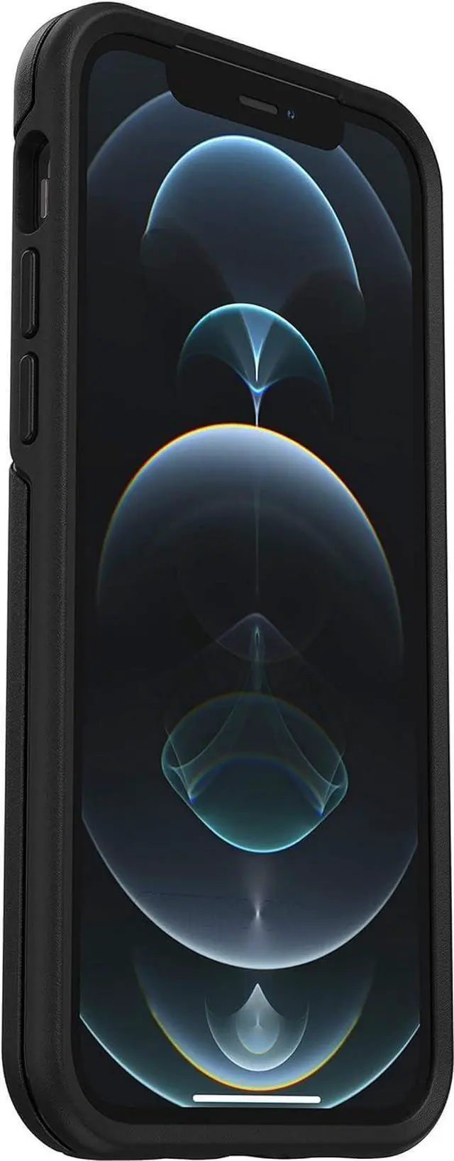 Alt view image 3 of 3 - iPhone 12 & iPhone 12 Pro Symmetry Series Case - Black Ultra-Sleek Wireless Charging Compatible Raised Edges Protect Camera & Screen