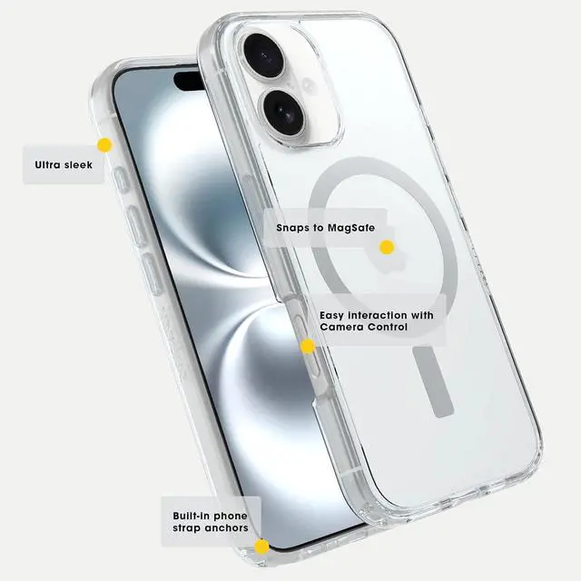 Alt view image 6 of 6 - iPhone 16 Symmetry Series Clear Case - Clear (Ships in polybag Ideal for Business customers)