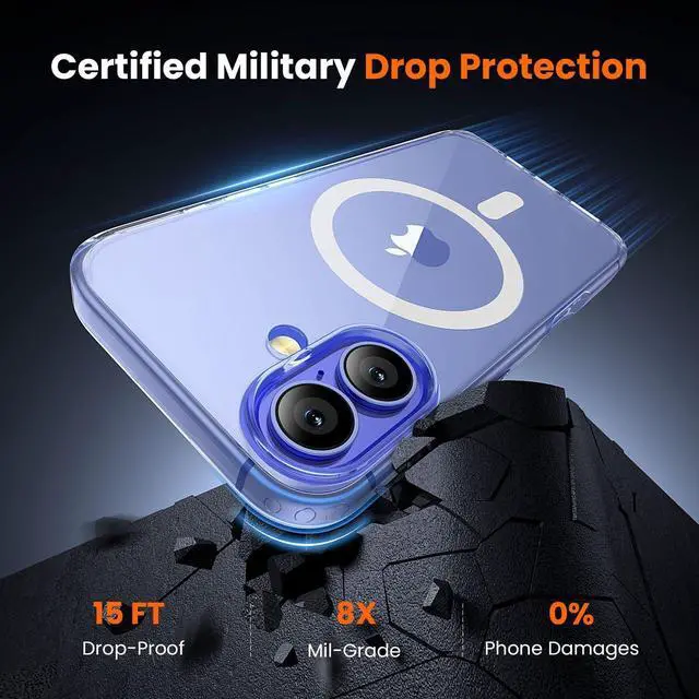 Alt view image 5 of 7 - 3 in 1 for iPhone 16 Case Clear with MagSafe Not Yellowing Screen Protector*1 Camera Lens Protector*1 Military-Grade Protection for iPhone 16 Phone Case 6.1 inch Clear