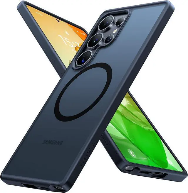 Main image of Magnetic Shockproof for  Galaxy S25 Ultra Case Fit for MagSafe 4X Military Grade Protection Translucent Slim Case for  S25 Ultra Case Anti-Fingerprint Anti-Scratch Black