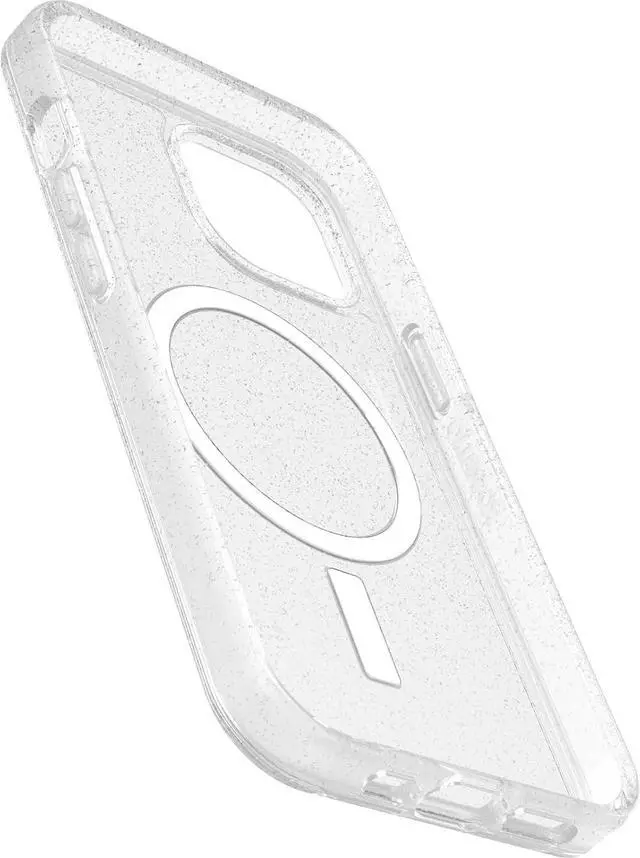 Alt view image 3 of 5 - iPhone 15 iPhone 14 and iPhone 13 Symmetry Series Clear Case - Stardust (Clear/Silver) Snaps to MagSafe Ultra-Sleek Raised Edges Protect Camera & Screen