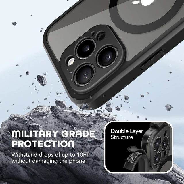 Alt view image 6 of 7 - for iPhone 15 Pro Case Compatible with MagSafe Black